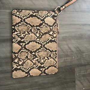 Snake skin wristlet